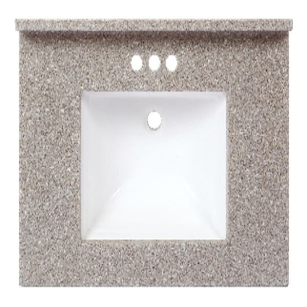 Arstar Arstar Charlotte Cultured Marble Vanity Top 31 in. W X 22 in. D Latte U223111803C1-3 - main